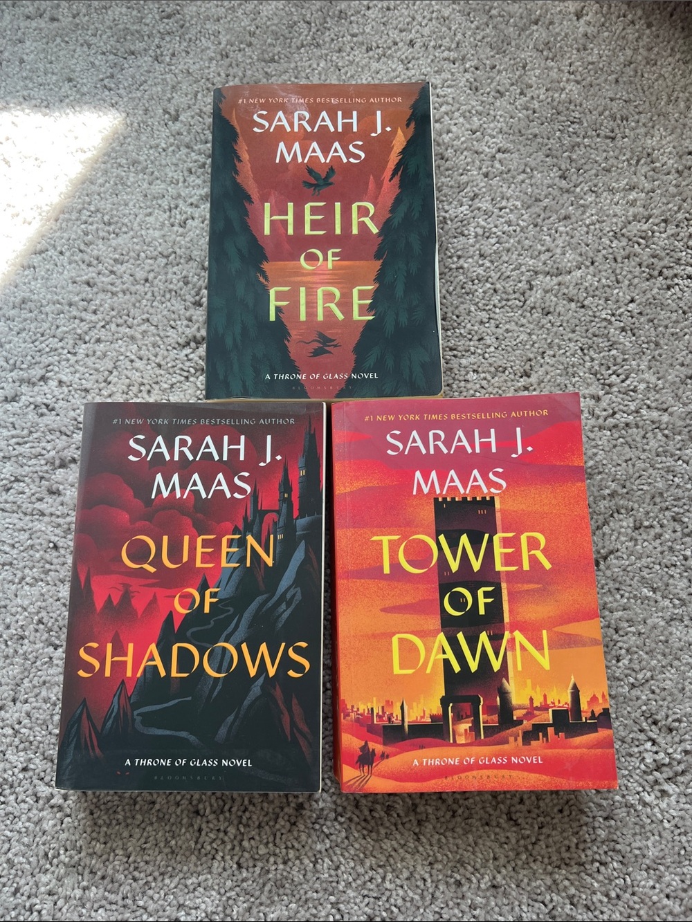Set of 3 Sarah J. Maas Books from A Throne of Glass Series